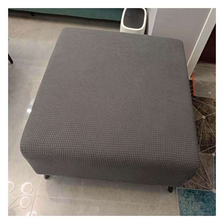 Copripouf Quadrato AQIGR In Jacquard - 50x50/60x60/80x80 Cm, Morbido Ed Elastico Con Fondo Elasticizzato - Foto 2