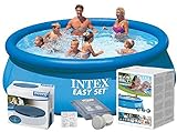 Intex 28130 - Piscina intera, 366 x 76 cm, 5621 l, set Easy – Set da giardino SWIMMINGPOOL + copertura + CHLOR con accessori