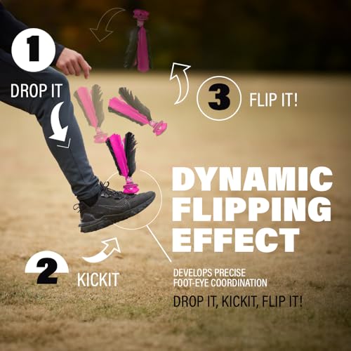 Image of Kickit | The Original Birdie Soccer PRO Trainer | Play Outdoors, Indoors or Backyard, Beach or Tailgate, All Ages Fun & Travel Friendly (Black & Red)