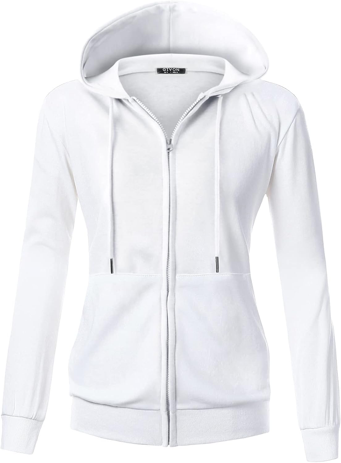 GIVON Women's Lightweight Zip Up Hoodie – Long Sleeve Thin Casual Hooded Jacket, Plus - Image 2