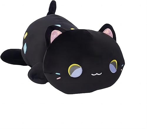 Juguetes de peluche para gatos, 15.7 pulgadas, lindo gato de peluche, almohada de gatos de dibujos animados, cojín de sofá, regalo de Navidad y