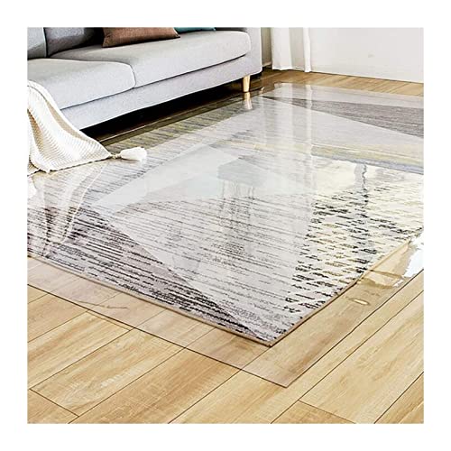Clear Table Protector Hd Transparent Carpet Hallway Hardwood Floors Mat Protect Pad, 1Mm Thick,70/90/110/130/150Cm Wide,Area Rug Clear Rug Runners For Hallways,100% Waterproof Vinyl Plastic Floor Mat #TOP2