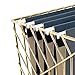 U Brands Metal Hanging File Organizer, Letter Size, Desktop Accessory, Vena Collection, Gold