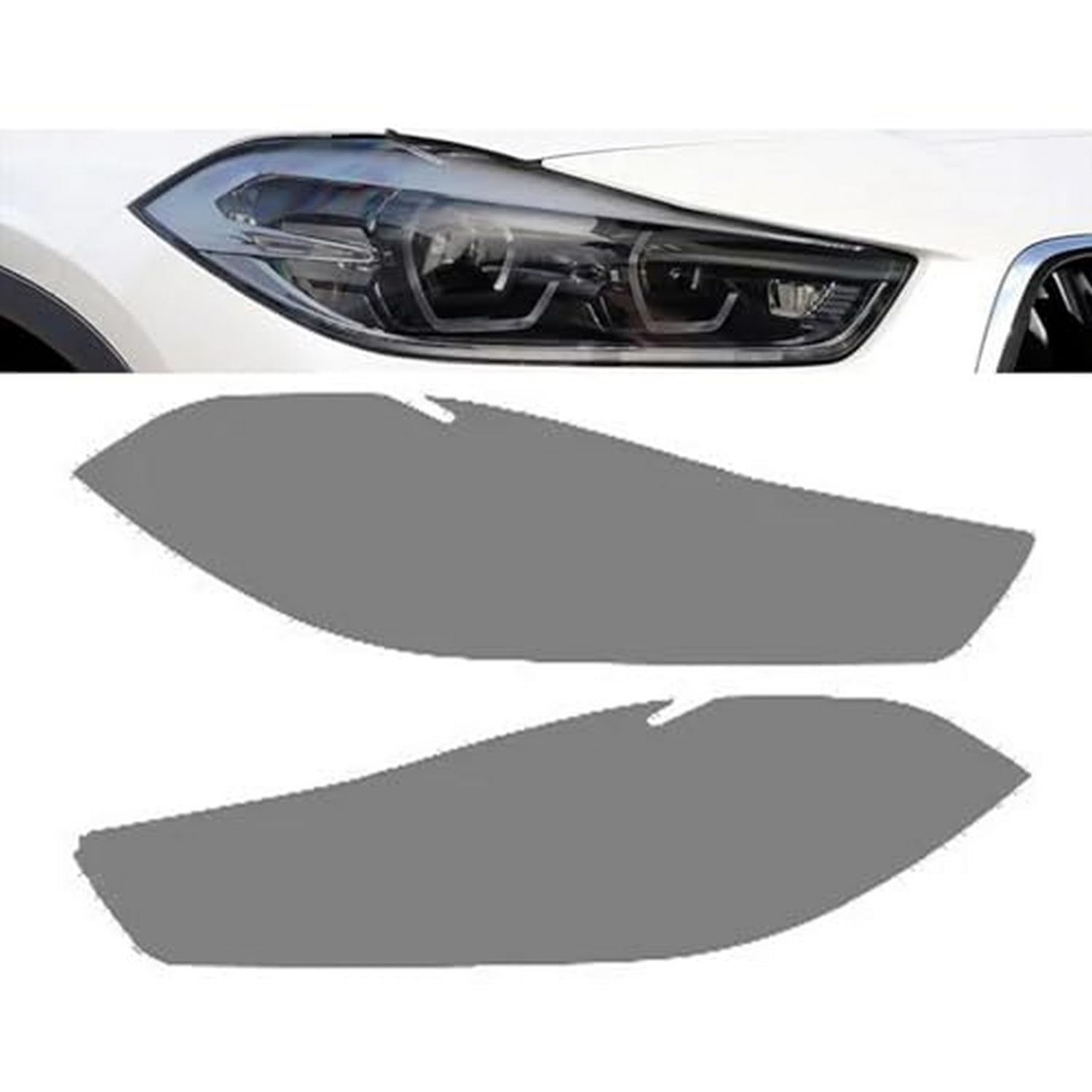 Film teinté pour phare évite le jaunissement TPU noir fumé BMW X2 2018