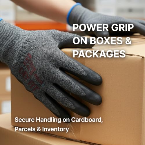 Image of DEX FIT Work Gloves FN330, 3D Comfort Stretch Fit, Power Grip, Durable Foam Nitrile Coated, Smart Touch, Thin & Lightweight, Machine Washable, Black Grey 11 (XXL) 3 Pairs