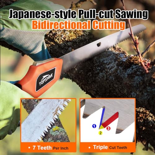 10 Inch Folding Hand Saw for Wood Cutting Hand Pruning Saws with Hard Teeth SK-5 Steel - Image 4