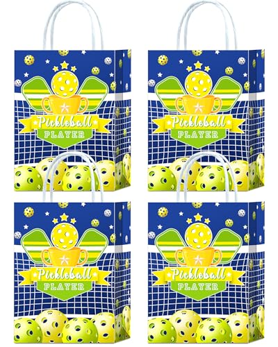 YanZonic 16 Pcs Pickleball Party Decorations - Gift Bags, Birthday Card, Party Favors - Fun Sports Birthday Decorations Supplies