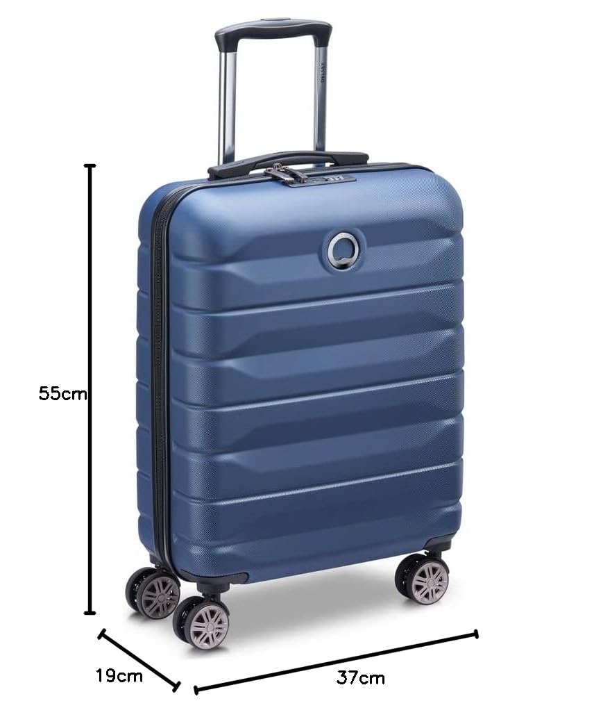 DELSEY PARIS Meteor - Valigetta per cabina sottile, 4 ruote doppie, 55 cm, unisex, per adulti, viola 08 (viola), 55 cm