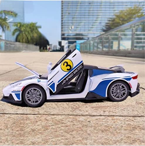 Image of 1 /24 Ford-GT Sports Edition Model Car with Box, Zinc Alloy Pull Back Toy car with Sound and Light for Kids Boy Girl Gift?Colors as Per Stock? (Ford-GT Sports Edition 1:22)