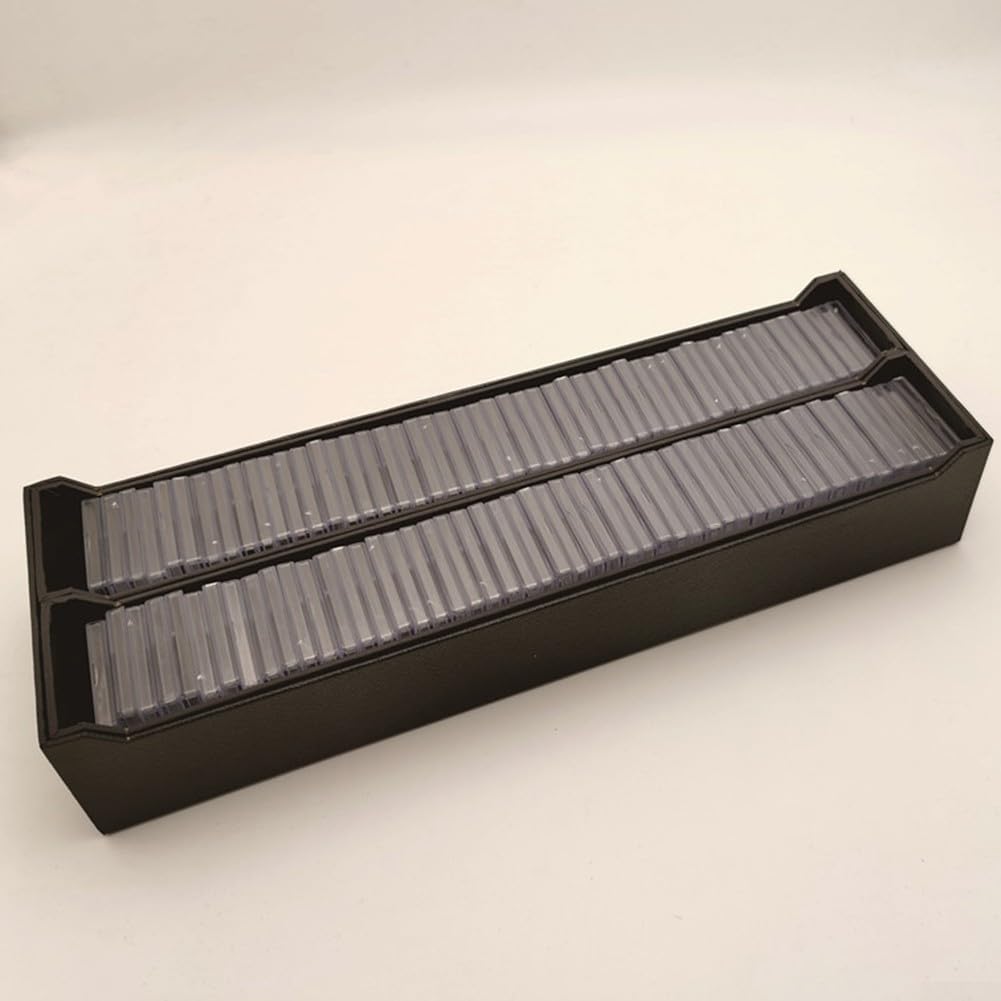 Organización conveniente Almacena hasta 200 monedas en estas cápsulas transparentes con espumas protectoras (negro)