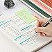 B5 College Ruled Notebook Softcover Journals (2-Pack)- AHGXG Large Composition Notebook 7.6 x 10 inch with Thick 100gsm Lined Paper, Total 408 Numbered Pages, Black Green