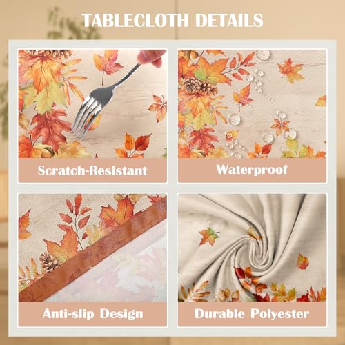 Nappe antitache et lavable 152x264cm pour simplifier les repas de fête - 6