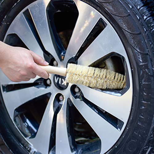 CARCAREZ 12\" Car Wash Brush Motorcycle Spoke Wheel Rim Brush Wheel Cleaning Tool for Tire Rim Cleaning