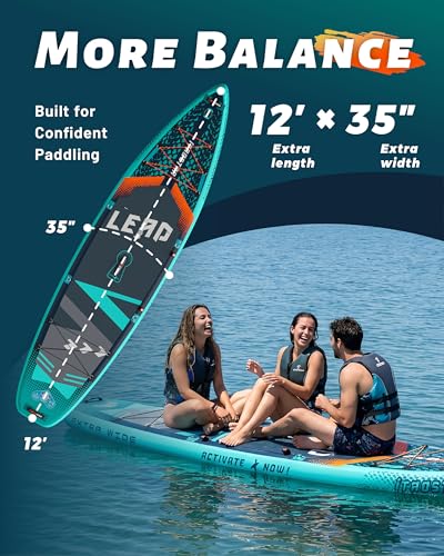 Image of iTAOSTAR Lead 12' x 35 inch /11' x 33 inch Stand Up Paddle Board, Inflatable SUP Board with 5 Fins Stable Design fo Youth, All Skill Levels, Lakes, Oceans