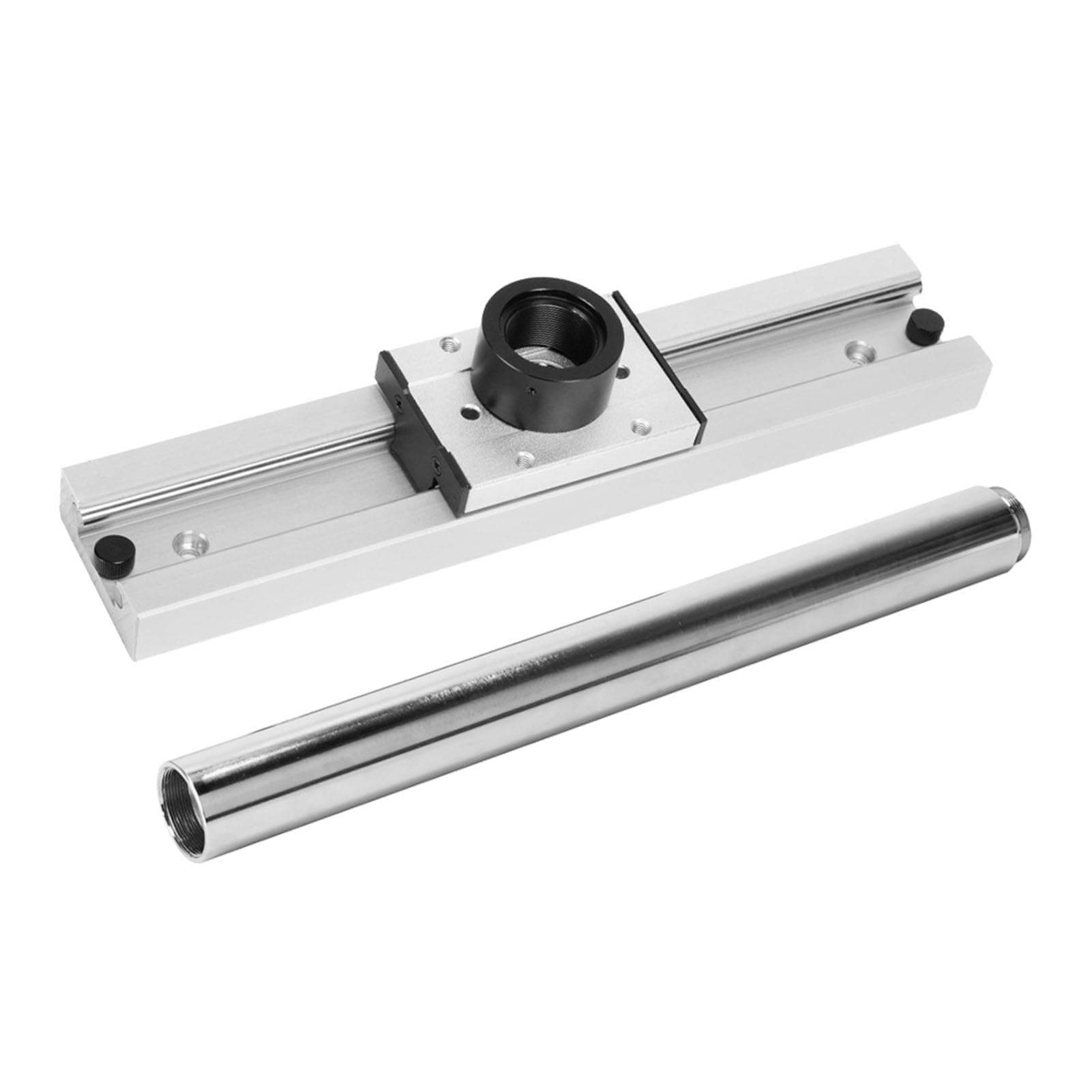 Soporte de Riel Deslizante para Microscopio, Soporte de Metal Ajustable de 360° para un Fácil Posicionamiento y Uso Versátil, 295x60mm