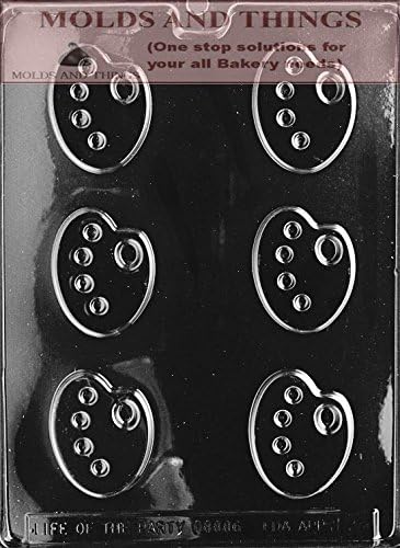 Artist Palette Chocolate Candy Mold – paint palette candy mold, artist chocolate Mold for Candy, Soap & Plaster Crafts – Reusable BPA Free Mold