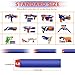 Coodoo Compatible Darts 1000 PCS Refill Pack Bullets for Nerf Guns N-Strike Elite Series Blasters Toys for Nerf Party - Blue with Storage Bag