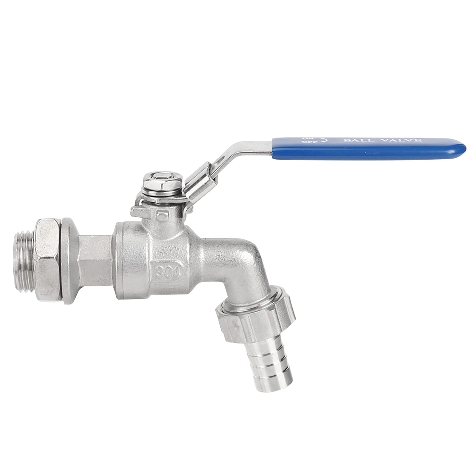 Manguera De Acero Inoxidable Grifo De 1/2 Pulgada, Manguera De Acero Inoxidable Grifo De 1/2 Pulgada Válvula De Bola Válvula De Mamparo Sin Soldadura TNP 13 Mm Barb