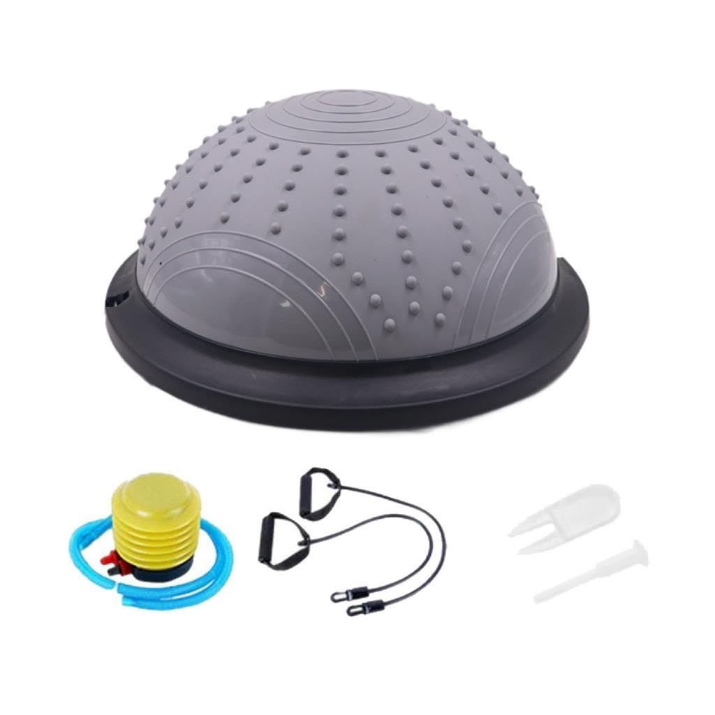 Balance Ball Non Slip Half Exercise Ball for Home Gym Equipment Sports Dance Gray | Exercise Balls | Fitness Equipment & Gear | Fitness Running & Yoga-image-28