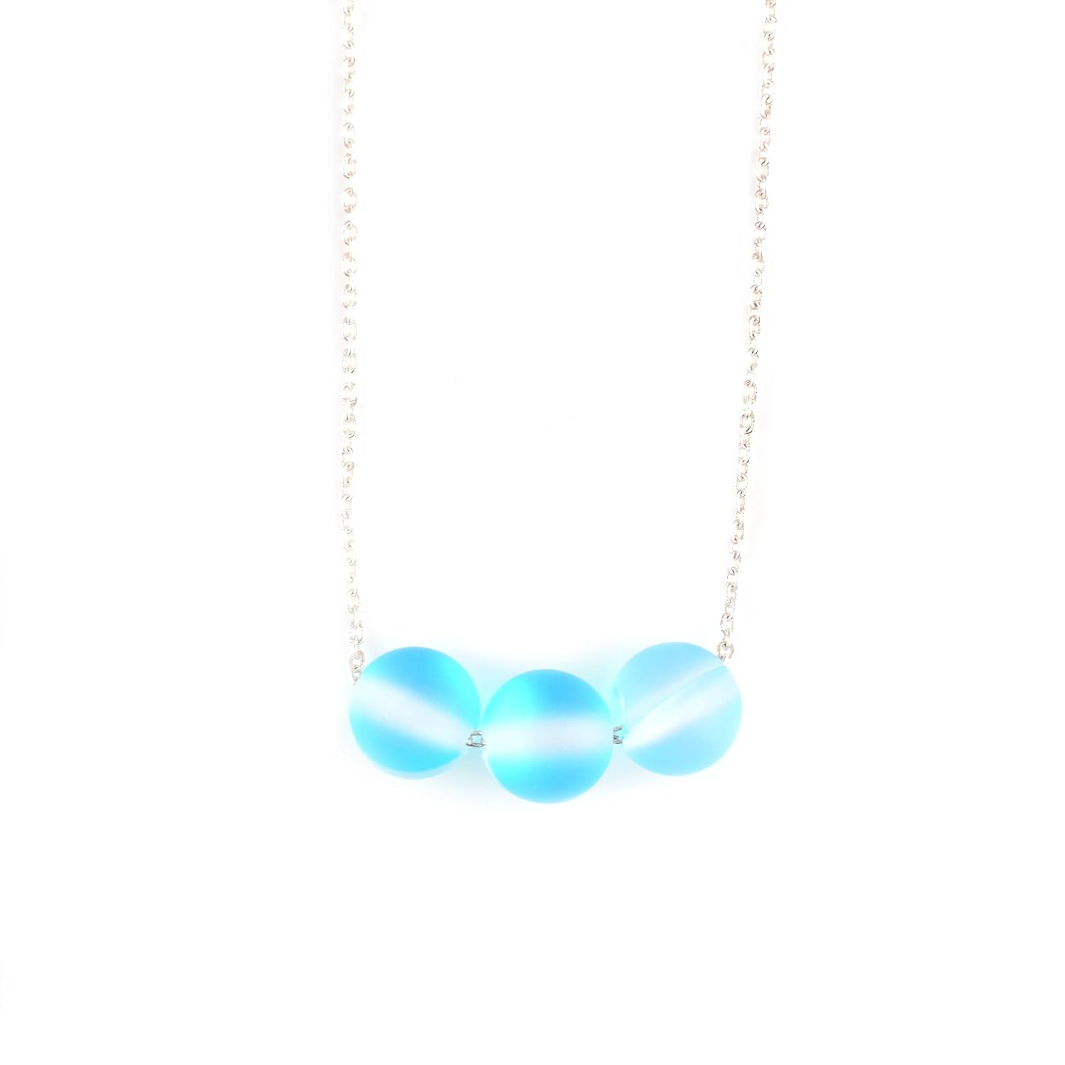 Dainty Aqua Mystic Angel Aura Quartz Crystals Pendant Necklace, Protection Gemstone Necklace, Energy Healing Spiritual Crystals, Birthday, Gift for Women, Gemstone Jewelry 18...