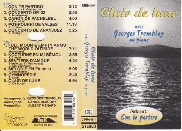 Georges Tremblay/Claire De Lune [Audio CD] Georges Tremblay