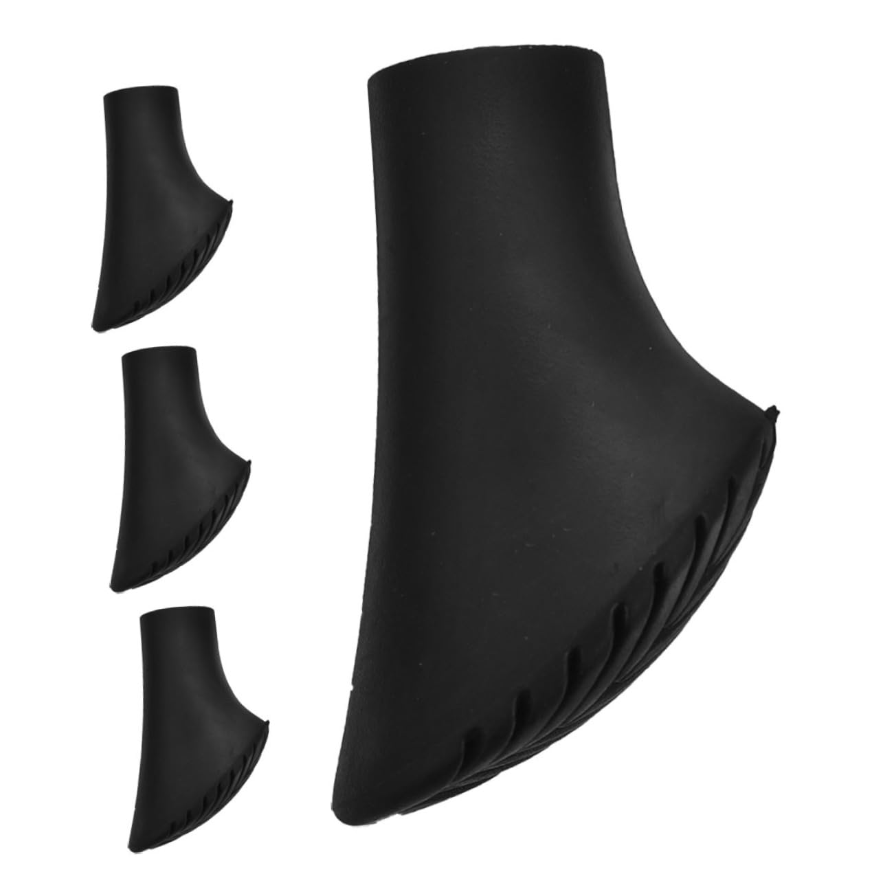 SUPVOX 4Pcs Heavy Duty Non Slip Silicone Tips for Walking Canes and Trekking Poles Crutch Feet Caps for Enhanced Stability and Grip Outdoor Accessory for Hiking and Walking