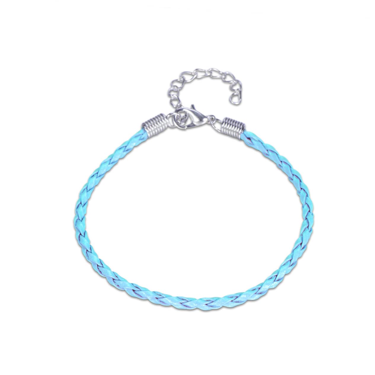 COLLBATH 50pcs Bracelet Making Cord Multi Color PU Leather Plaited Cords for DIY Jewelry Crafting Includes Lobster Claw Clasp for Custom Bracelets for Handmade and Accessories