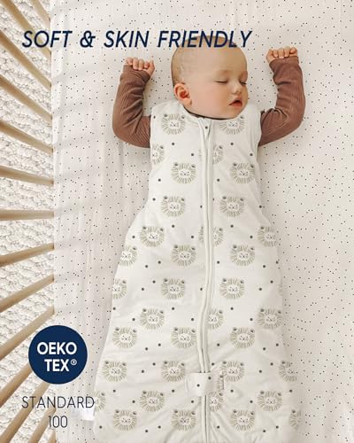 Image of TotAha Baby Sleep Sack 18-24 Month TOG 1.0, Premium Soft Wearable Blanket Baby Sleeping Bag with 2-way Safe Zipper for infant Babies Girl Boy, Boho Lion(1.0 Tog)