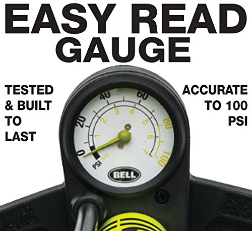 Bell Air Attack 650 High Volume Bicycle Pump Yellow Stripe With Gauge, Air Attack 650 #TOP3