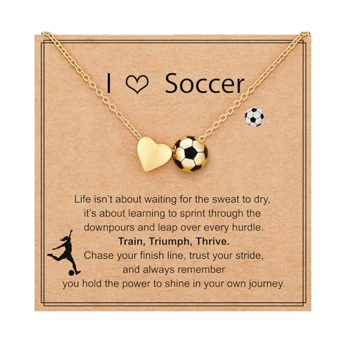 ESPVO Soccer Necklace Gifts for Girls Stuff Accessories Sports Jewelry Ages 8-12 12-14...