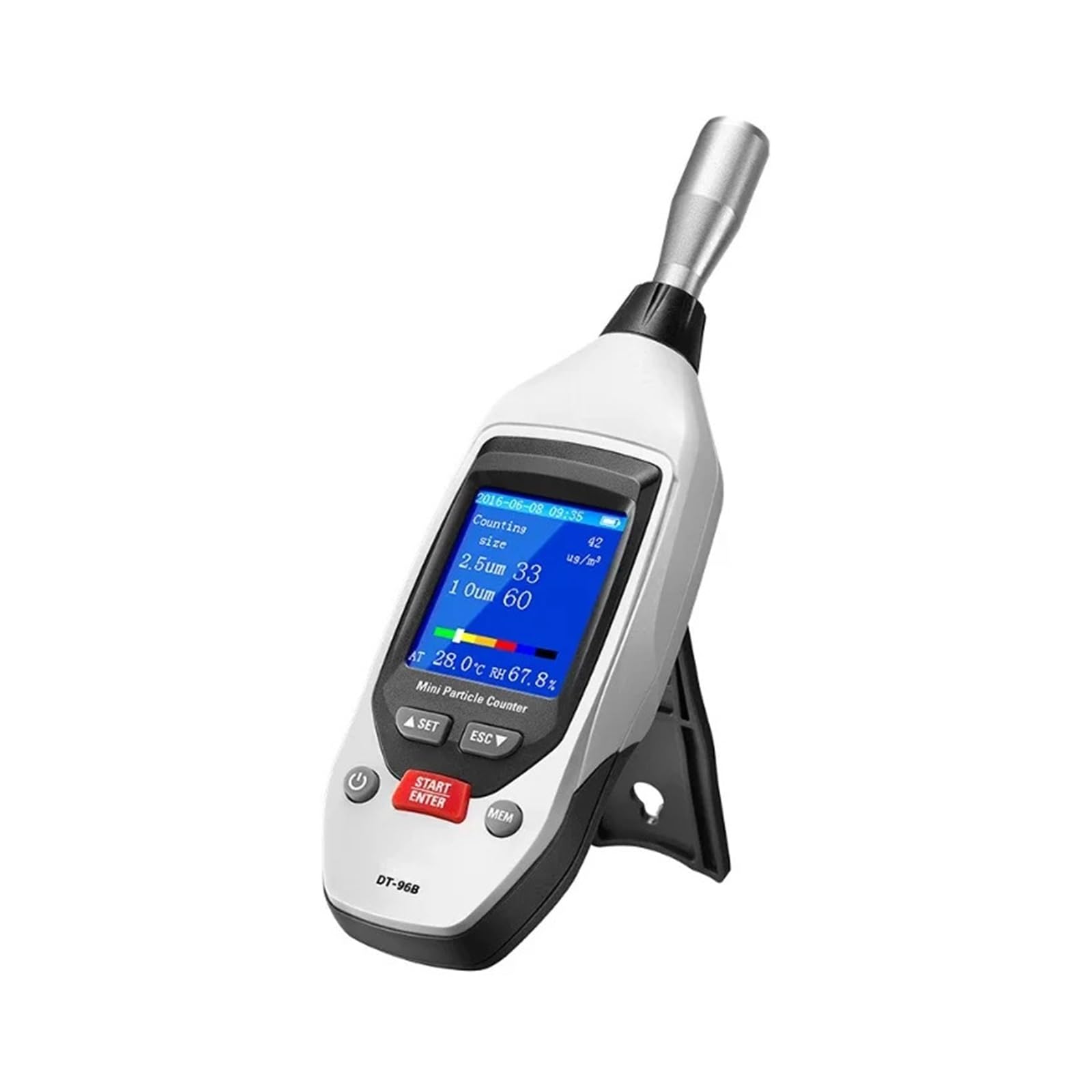 Slzjwlppa One Color Pm2.5, Pm10 500Ug/M3 Gas Particles With Bluetooth Air Particle Counter Quick Detection