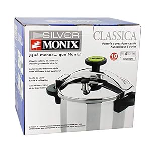Monix Classica 10 Litre Pressure Cooker (All Cookers Including Induction), Stainless Steel, Silver, 24 cm Monix Classica 10 Litre Pressure Cooker All Cookers Including Induction Stainless Steel Silver 24 cm