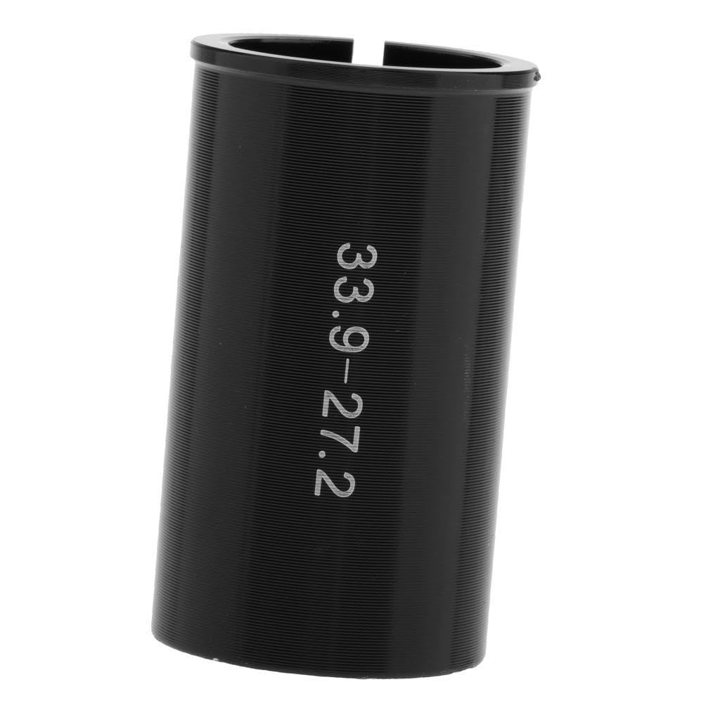 QLECXZI Bicycle Seatpost Size Reducer Tube Sleeve Precision Craftsmanship Lightweight Aluminium for Optimal Results Seatpost Shim 25.4mm 27.8mm 31.8mm 27.2 to, Black, .2 to 33.9
