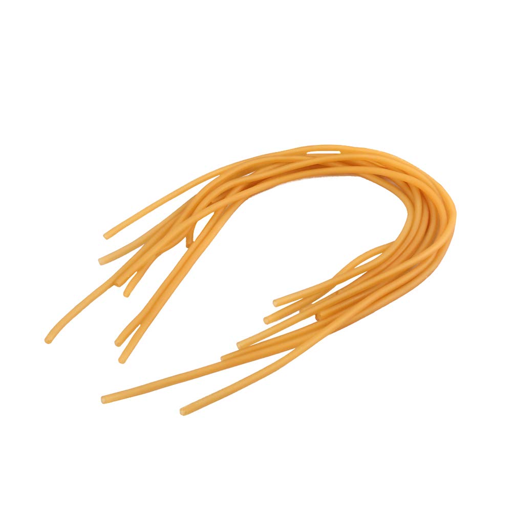 SUPVOX 10pcs Rubber Tubes for Bamboo Hammers Beaters Yangqin Chinese Dulcimer Parts (Yellow)