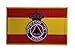 Gemelolandia | Toppe con Bandiera della Spagna, scudo di protezione civile, 8 x 5 cm | Patch Stickers Adesivi per Abiti, Giacche, Pantaloni, Camicie e Oggetti in Tessuto