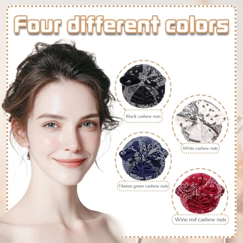 4 Piezas Gorros Satinados para Mujer con Lazo Preanudado miniatura 4