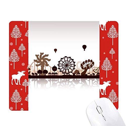 Silhouette souris noire en bois de forêt pour décoration de Noël premium et épurée