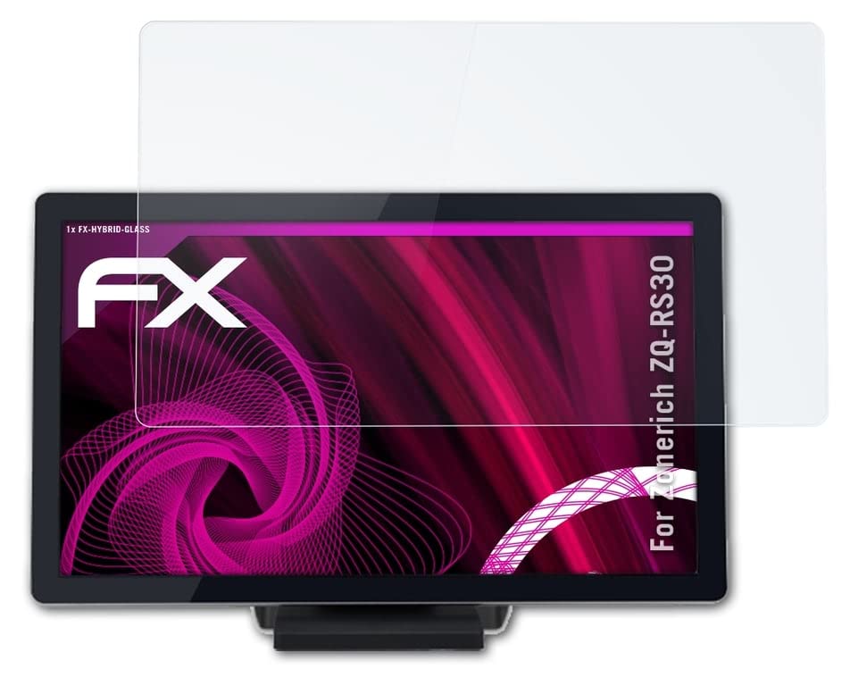 atFoliXPlastic Glass Protective Film compatible with Zonerich ZQ-RS30 Glass Protector, 9H Hybrid-Glass FX Glass Screen Protector of plastic