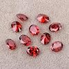 Ximimark 10Pcs Oval Shape Cut Red Mozambique Loose Gemstone 7x5mm #1