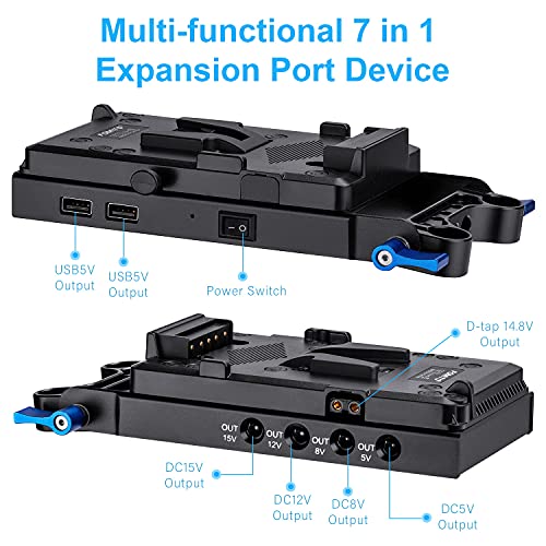 Fomito V-Mount Lock Battery Plate Power Adapter With 15Mm Rod Clamp For Canon Eos 5Ds thumb #1