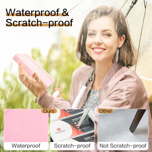Image of deli Business Card Book Holder, Business Card Organizer, Pink