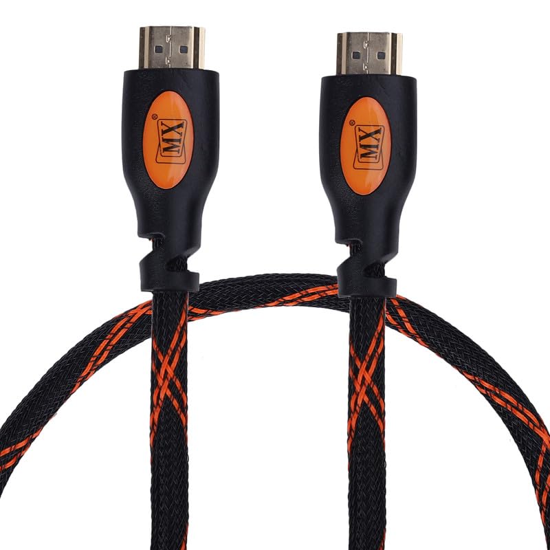 Image of MX 5M HDMI Cable High Speed 4K@60Hz, Nylon Braided, 19-Pin Male to Male, Supports 2160p, 1080p, Ethernet & Audio Return, Compatible with TV, Laptop, Monitor, Projector & Gaming Consoles