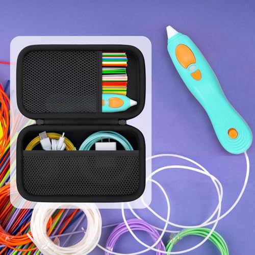 Baval Case Compatible with 3Doodler Start+ Essentials/3Doodler Flow 3D Printing Pen,Storage Holder for 3D Pen PLA Filament and Charger (Black Case) by Baval - Image 8