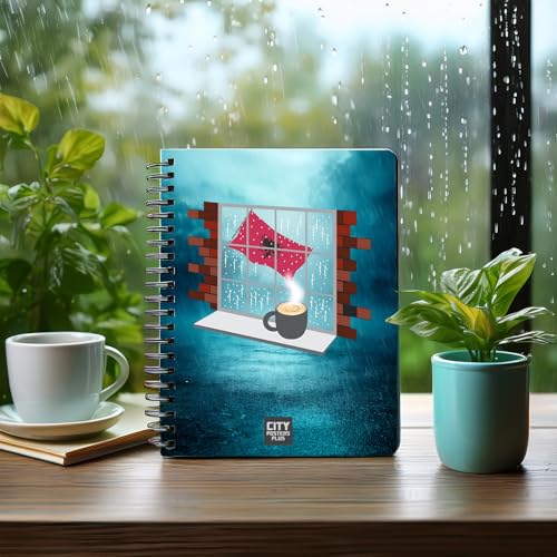 Carnet Albania Coffee Rain cahier A5 ligné pour notes de bureau