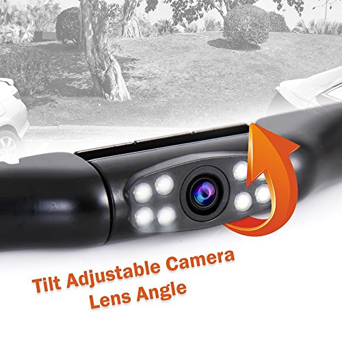 Image of Pyle Compact Vehicle Backup Camera - Slim Bar Cam Size Tilt Adjustable Lens Angle w / Night Vision Illumination and IP-67 Waterproof for Front or Mounted Above the Rear License Plate - PLCM2710