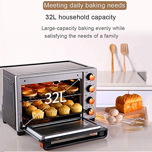 Multifunctionele elektrische keuken oven, desktop mini-oven, emaille voering, veilig en gemakkelijk schoon te maken, onafhankelijke temperatuurregeling - Afbeelding 4