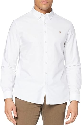 Farah Brewer Slim Fit Oxford Shirt in 