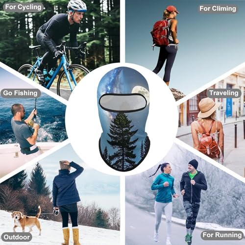 Balaclava Mascarilla de Esquí Mascarilla Aurora Naturaleza Capucha para la Cara Cubierta Total Hombre Mujer Gorro para Ciclismo al Aire Libre miniatura 6