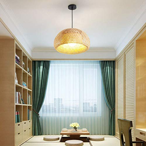 Lurrose Rattan Chandelier, Pendant Light Fixtures, Boho Pendant Light Farmhouse Chandelier for Restaurant Dining Room - Image 7