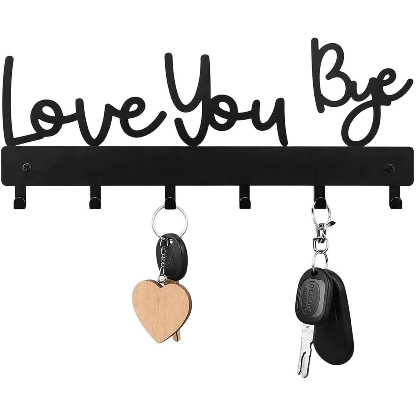 QhgPnt Key Holder for Wall, Wall Mounted Key Hooks with Multiple Hooks, Durable Entryway Organizer for Keys and Essentials, Compact Home Decor Solution